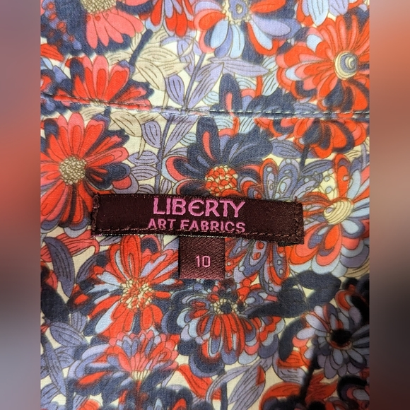 Liberty of London Floral Short Sleeved Dress US 8 - Picture 8 of 10